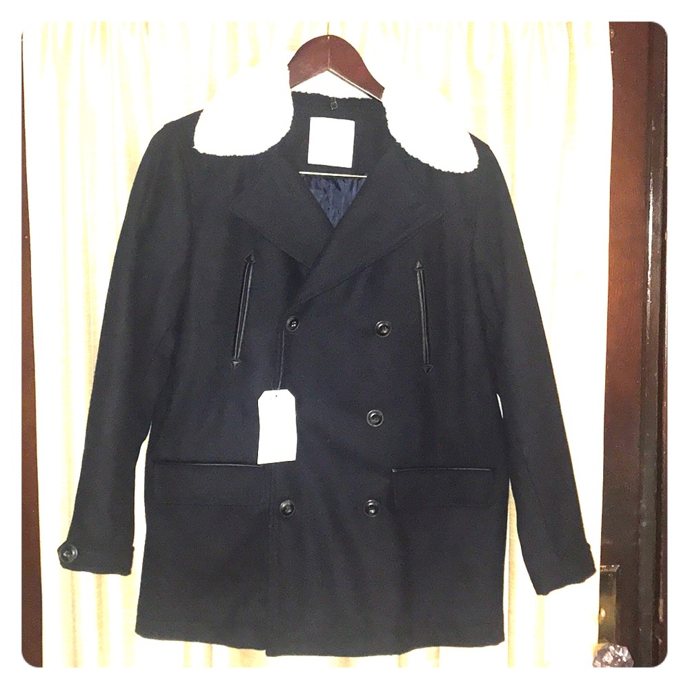 Zara boys wool peacoat